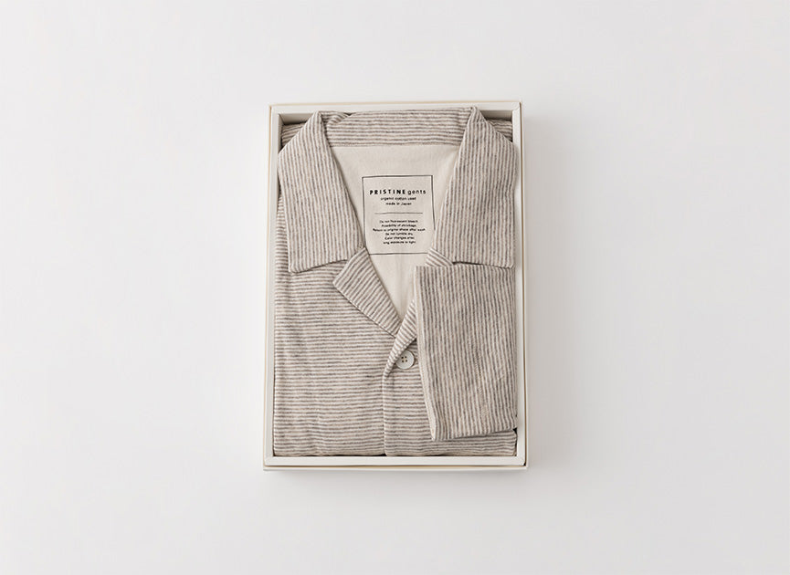 あたたかい睡眠を贈る。「ヤクエアニットボーダー パジャマギフトセット」